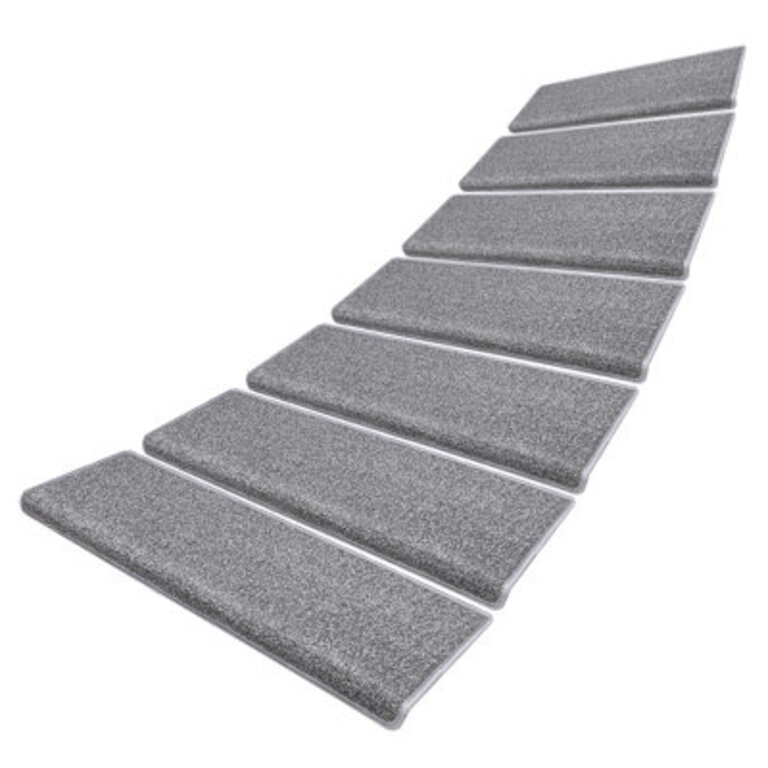 Solid Plain Non-Skid Stair Tread Brown Color: Gray