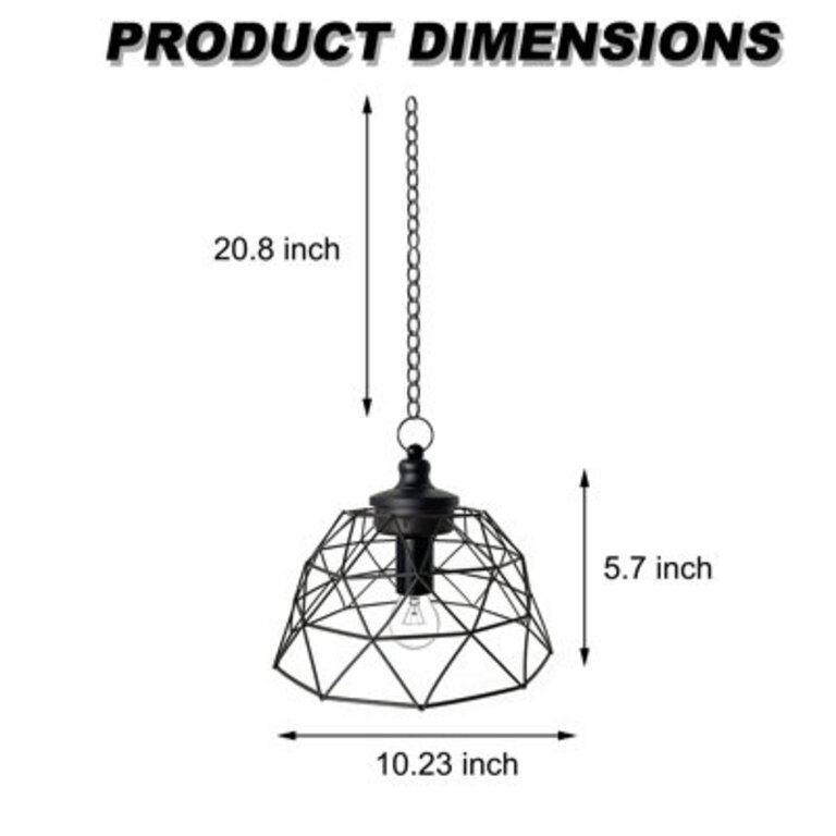 Lynchburg Black 1 -Bulb 5.7'' H Battery Powered Outdoor Hanging Lantern