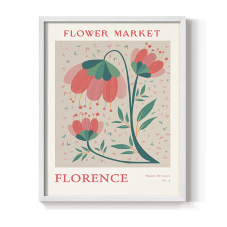 Matisse XXI Framed Print - Solid Wood Format: White, Overall Size: 10" H x 8" W