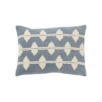 100% Cotton Poly Filled Throw Pillow Color: Blue