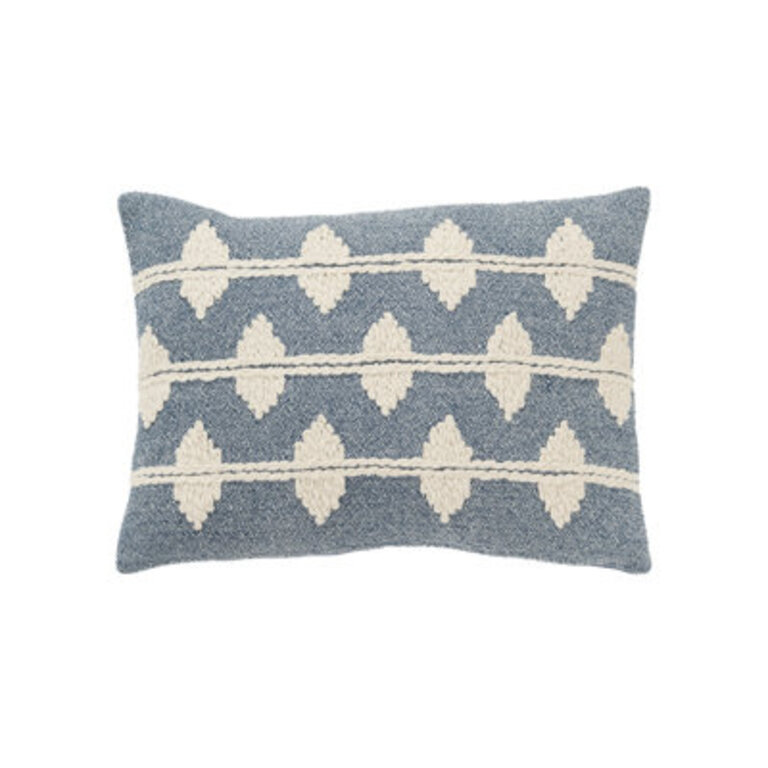 100% Cotton Poly Filled Throw Pillow Color: Blue