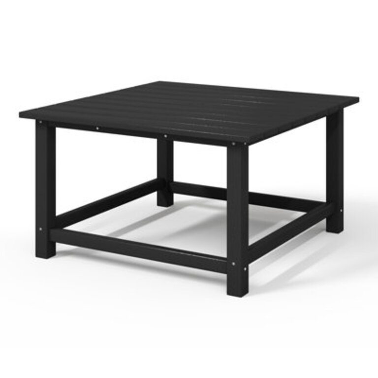 Outdoor Poly Adirondack 31" Square Coffee Table Color: Black