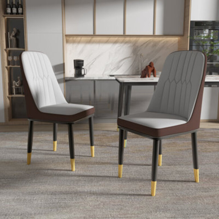 Upholstered Back Side Chair Dining Chair Color: Gray