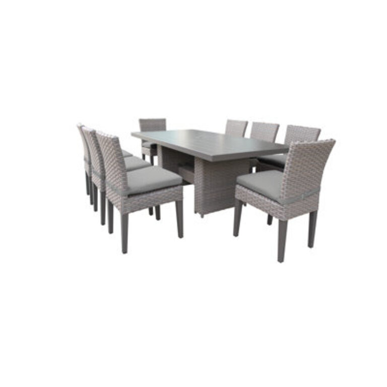 Amjad 9 Piece Dining Set with Cushions