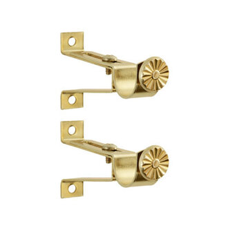 Wayfair Basics® Adjustable Mounting Brackets for .63 Inch Diameter Curtain Rods, Brass