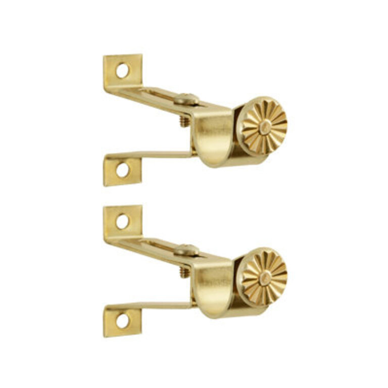 Wayfair Basics® Adjustable Mounting Brackets for .63 Inch Diameter Curtain Rods, Brass