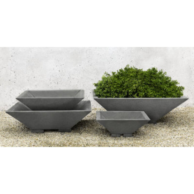 Square Zen Bowl Cast Stone Pot Planter Color: Alpine Stone, Size: 7" H x 24" W x 24" D