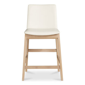Deco Counter Stool White PVC Color/Pattern: Natural Oak