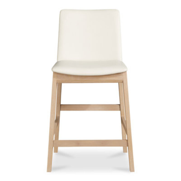 Deco Counter Stool White PVC Color/Pattern: Natural Oak