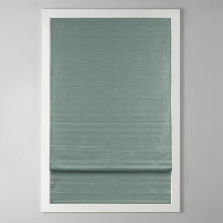 Como Printed Faux Silk Room Darkening Single Roman Shade