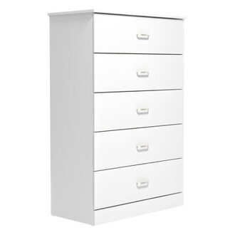 Allyannah 5 Drawer 31.5'' W Dresser Color: Matt White