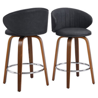 26'' Swivel Bar & Counter Stool Upholstery: Gray