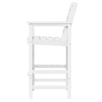 45.6" HDPE Adirondack Barstools with Table Tray Color: White