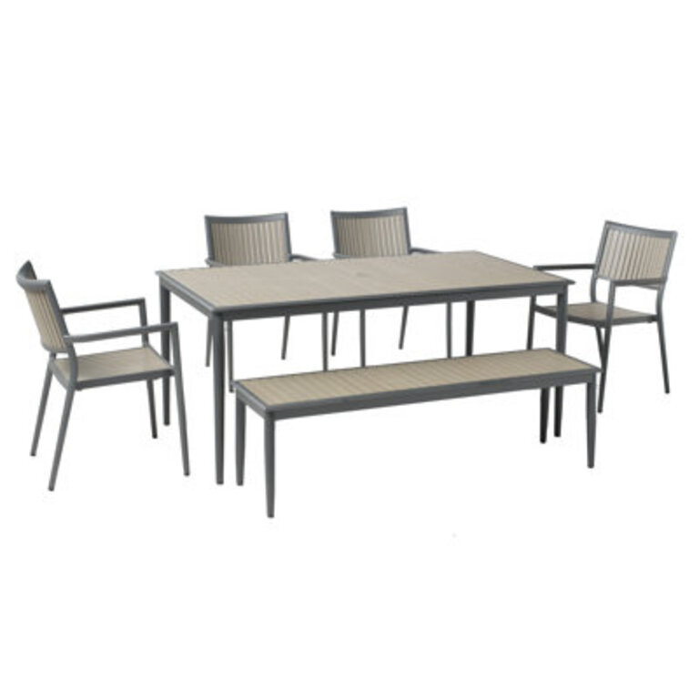 Limetta Rectangular 78'' Long Dining Set Number of Chairs Included: 4
