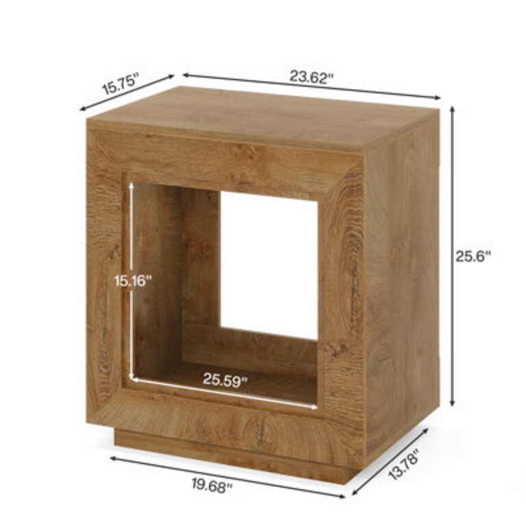 Cledis 2x24" Farmhouse End Table Color: Wood