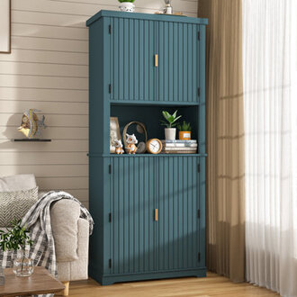 Aralene 70" Kitchen Pantry Finish: Dark Teal