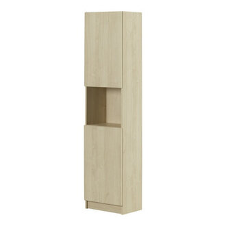 Liora Narrow 2-Door Narrow Bookcase Color: Beige