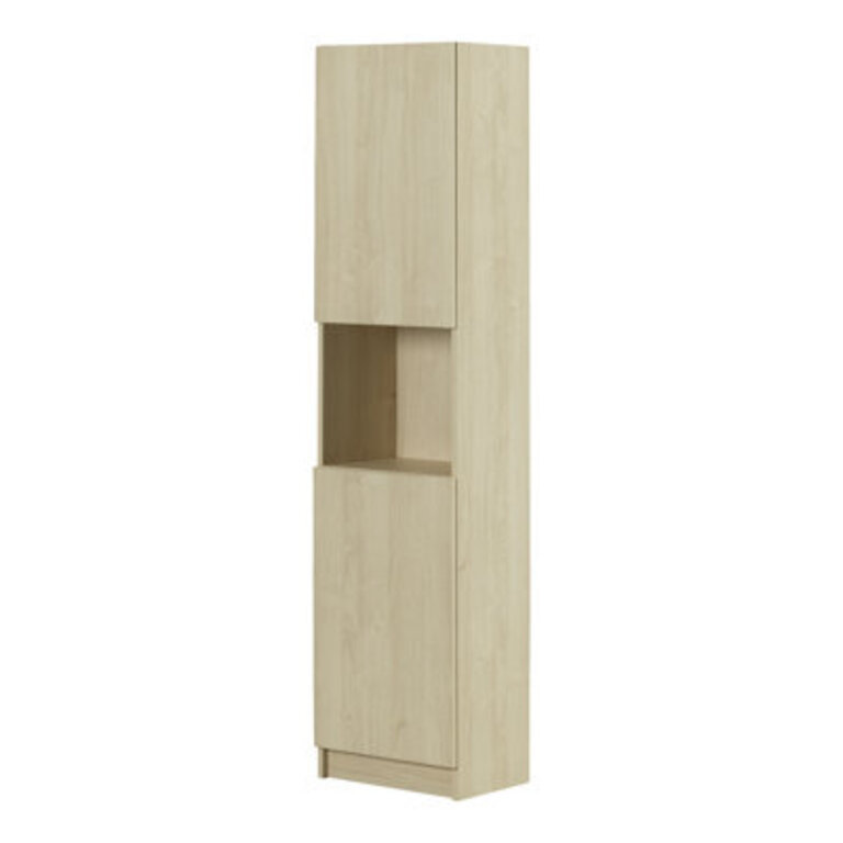 Liora Narrow 2-Door Narrow Bookcase Color: Beige