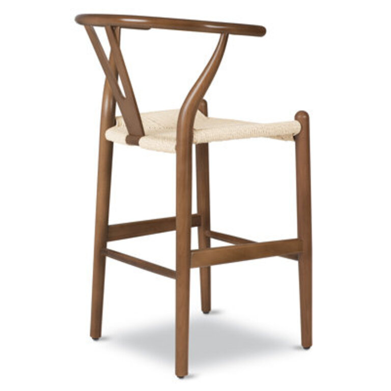 Wyn Solid Wood Counter Stool with Weave Seat