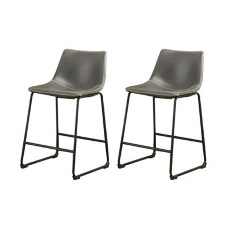 Carmelita Bar & Counter Stool Seat Height: Counter Stool (24.5" Seat Height), Upholstery: Antique Gray