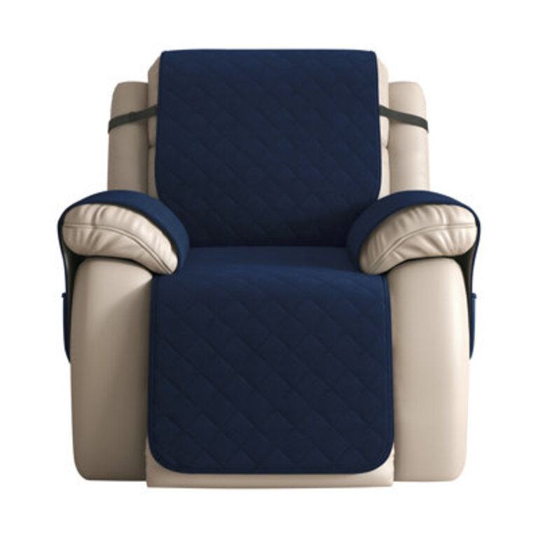 Quilted Reversible Box Cushion Recliner Slipcover