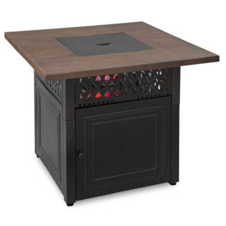 DualHeat by Endless Summer The Donovan 38 Square LP Gas Outdoor Fire PitPatio Heater