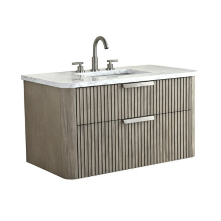 Momo Bath Vanity Set With White Quartz Vanity Top And White Undermount Basin