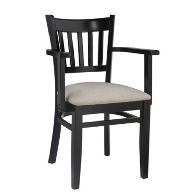 Somerton 18 H Linen Upholstered Beech Armchair