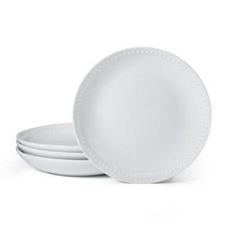 Nerissa Birch Lanea Everyday White Beaded Coupe Salad Plate Set Of 4