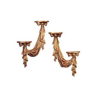 2 Piece St Louis Draped Accent Shelf Set