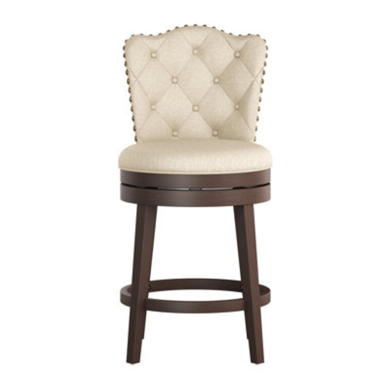 Marthasville Swivel Upholstered Counter Stool