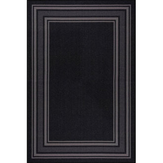 Raceland Black Non-Slip Area Rug