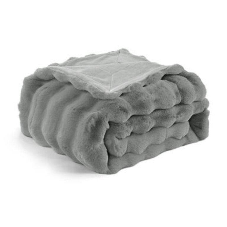 Bubble Faux Fur Throw Blanket