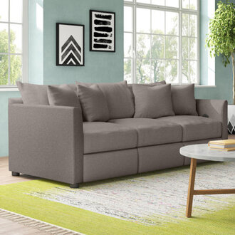 Georgia 85 Square Arm Reclining Sofa with Reversible Cushions