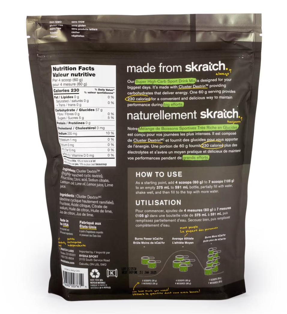 Super High-Carb Sport Drink Mix: Lemon + Lime