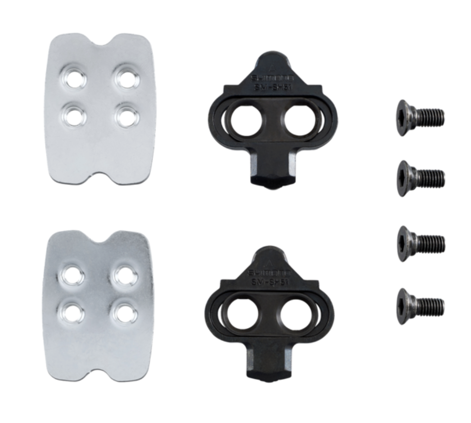 Shimano SM-SH51 SPD CLEAT SET (PAIR) SINGLE RELEASE W/ CLEAT NUT