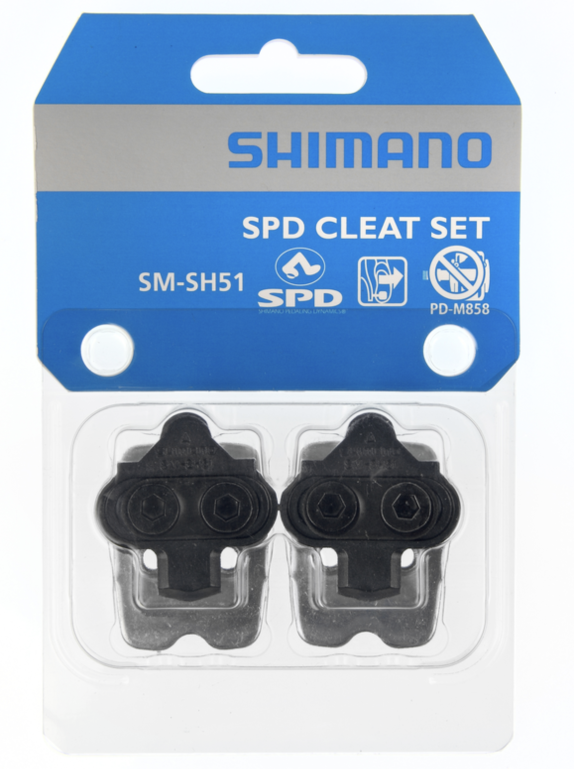 Shimano SM-SH51 SPD CLEAT SET (PAIR) SINGLE RELEASE W/ CLEAT NUT