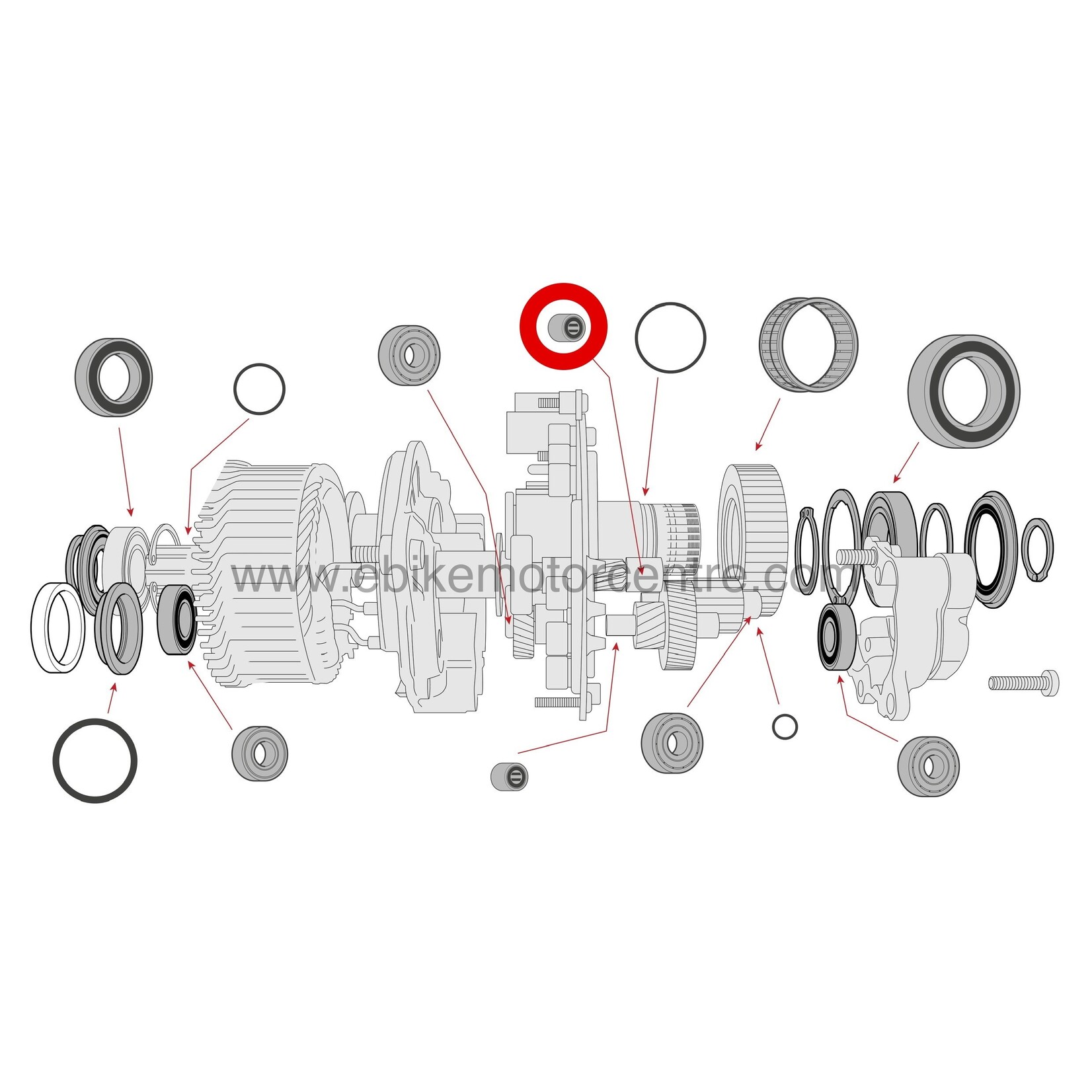 Bosch Bosch Gen 4 - Gear shaft needle bearing, lower housing