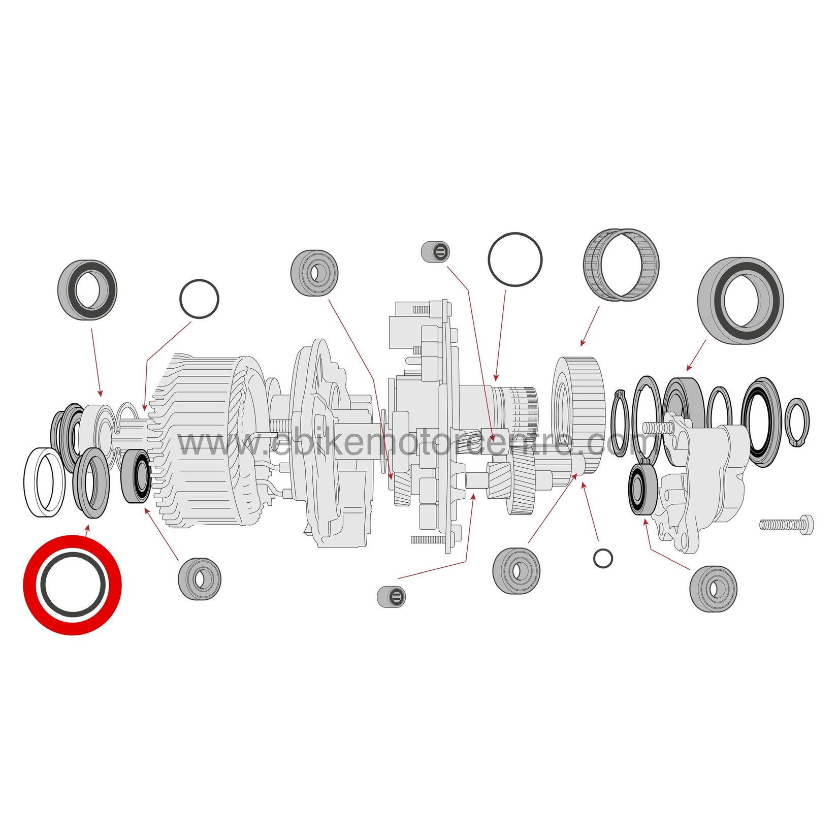 Bosch Bosch Gen 4 - Joint torique, d'axe inférieur