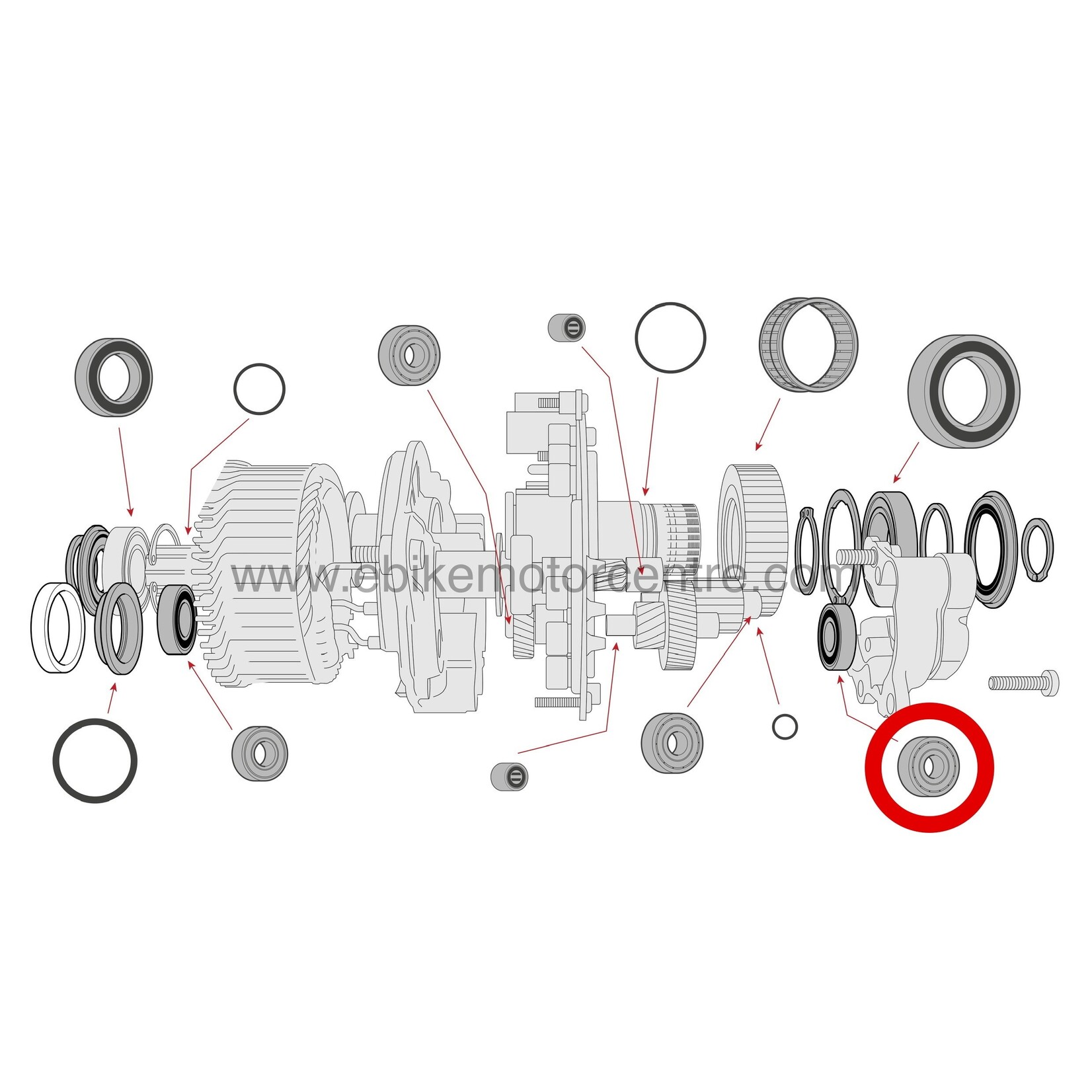 Bosch Bosch Gen 4 - Roulement de support de l'entrainement principal côté boitier