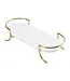 Oval Marble Tray w Gold Stand