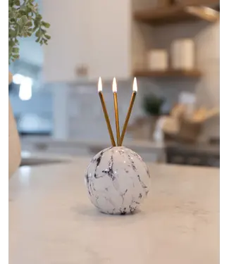 Everlasting Candle Co. Neva White Marble Vase