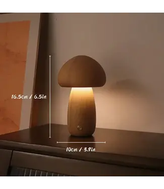 Wooden Mushroom Lamp