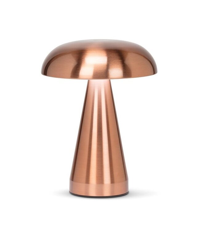 Metallic Mushroom LED Table Light-8"H Rose Gold