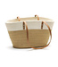 Jute and White Market Bag