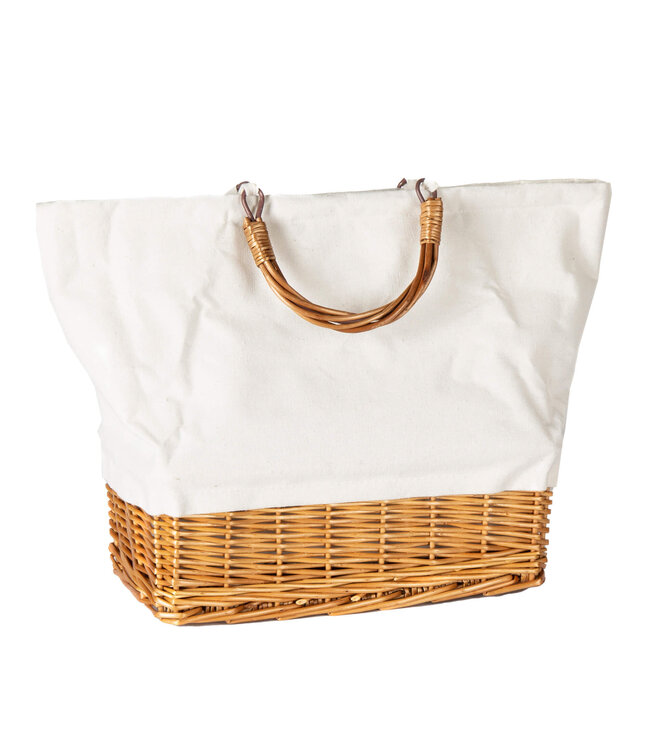 Willow and Fabric Cooler Bag