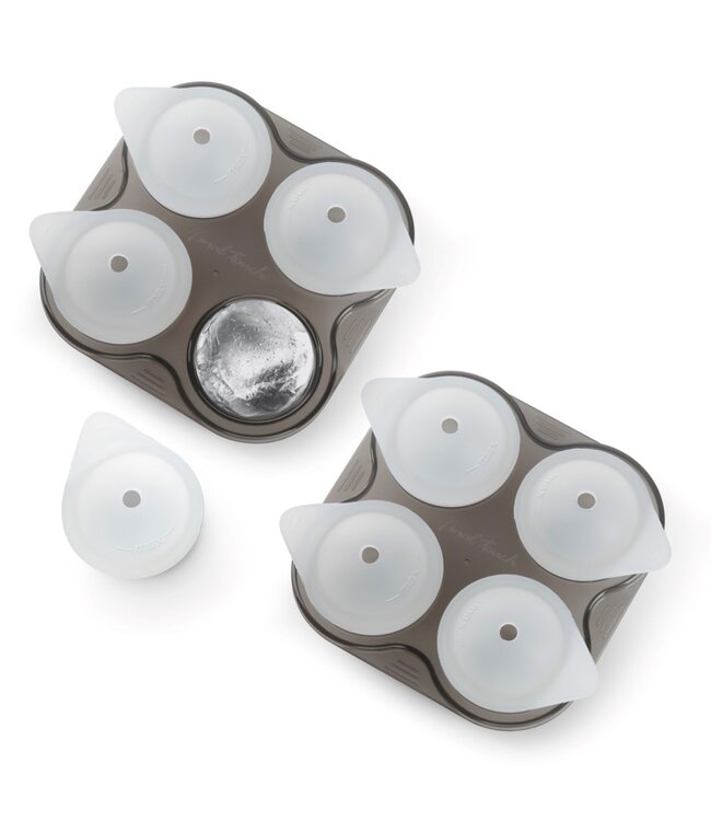1.5" Silicone 4 Ice Ball Tray- Set of 2