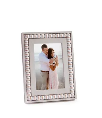 White Beaded Photo Frame 4x6