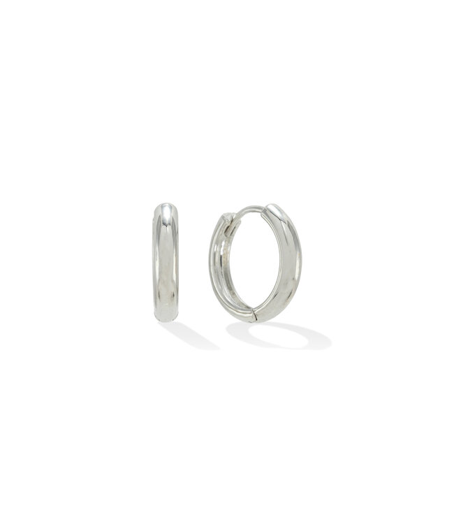 Lover's Tempo Bea 15mm Hoop Earrings-Silver