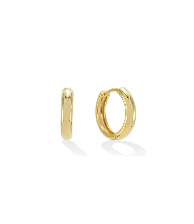 Lover's Tempo Bea 15mm Hoop Earrings- Gold